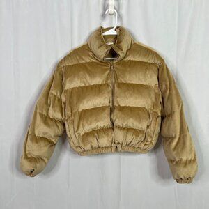 Velour Puffer Jacket Women's Size M